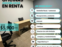 🏢OFICINAS CON TODOS LOS SERVICIOS EN CDMX, DESDE $5-900+IVA - Oficinas