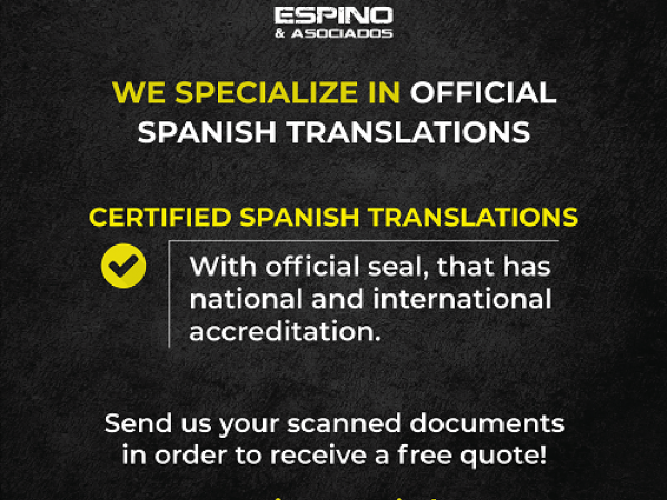 Certified official Spanish translations / translator in Tonalá, Jalisco, Mexico