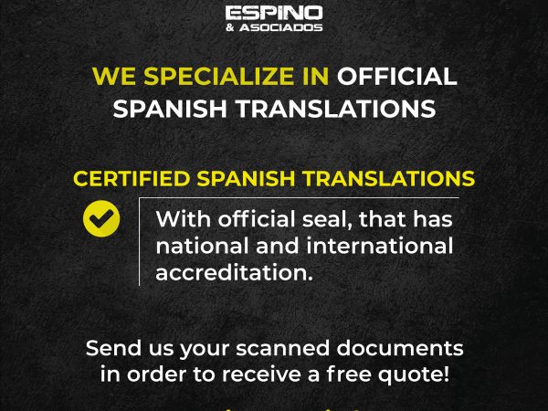 Certified official Spanish translations / translator in the cities of León Salamanca, Guanajuato