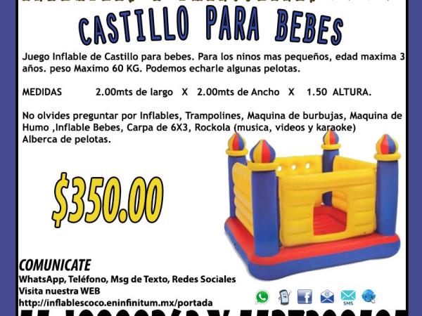 Renta Juego Inflable para bebes con pelotas Coacalco Tultitlan Tultepec