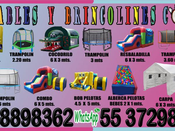Renta Juegos Inflables Brincolines Trampolines Maquina Burbujas Rockolas Alberca Pelotas Carpa Coacalco Tultitlan Tultepec