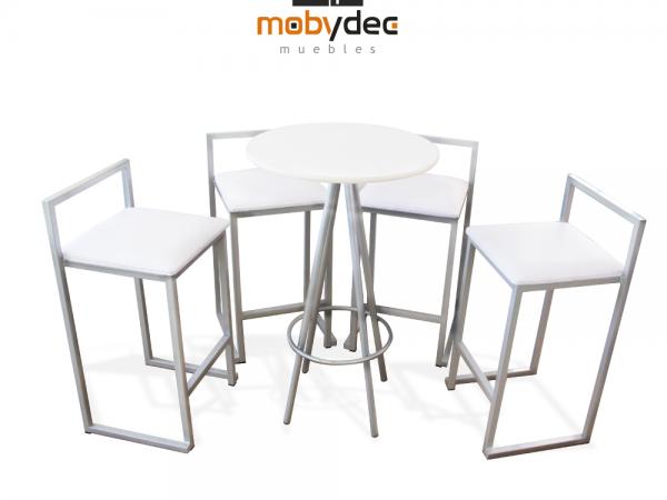Juego de periqueras sillas de metal mesa periquera mobydec muebles